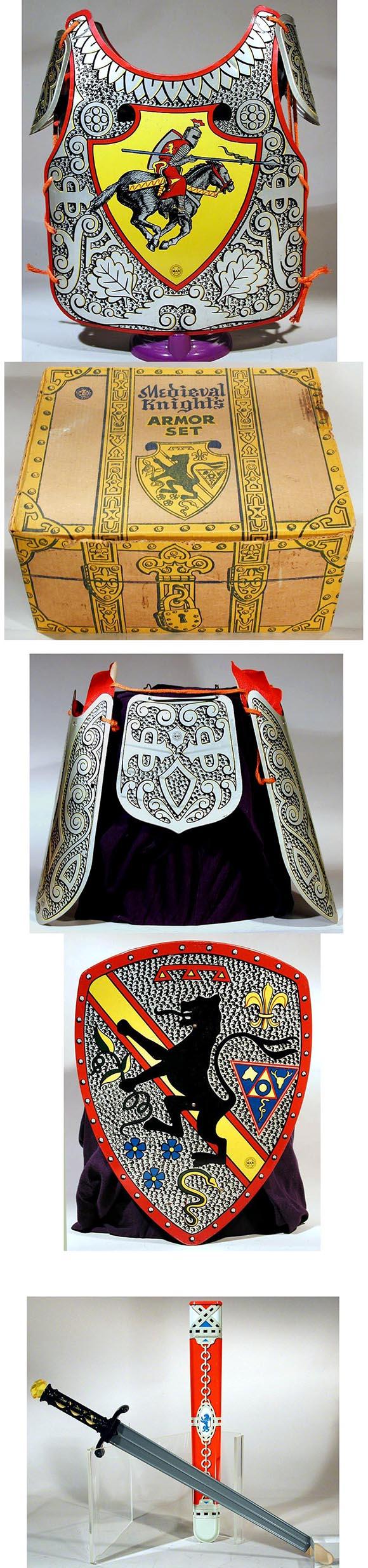 c.1955 Marx, Medieval Knights Armor Set in Original Box
